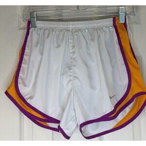 Nike Tempo Running Shorts Women’s S White Purple Orange Lined Lightweight